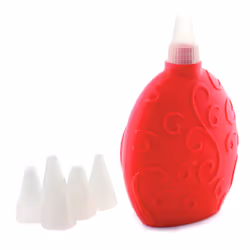 Norpro NOR3556 Silicone Icing DECORTR W6 Tips   Red
