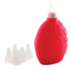 Norpro NOR3556 Silicone Icing DECORTR W6 Tips   Red