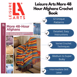 Leisure Arts More 48 Hour Afghans Bk
