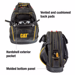 Caterpillar Cat 18"""" Pro Tool Backpack  Black