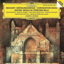 Deutsche Grammophon Mozart Coronation Mass Haydn Paukenmesse / Levine Classic McNair, Ziegler, Blochwitz, A. Schmidt, RIAS-Kammerchor, Berliner Philharmoniker, James Levine