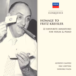 Eloquence Homage to Fritz Kreisler, CD, Physical media, Adult, 1 discs, FRITZ KREISLER Praeludium & Allegro Liebeslied Liebes ...