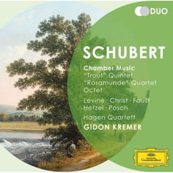 Deutsche Grammophon Franz Schubert Classic Levine, Hetzel, Christ, Faust, Posch, Kremer, Keulen, Zimmermann, Geringas, Brunner, Vlatkovic, Thunemann, Hagen Quartett