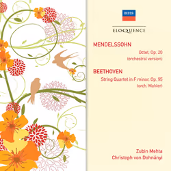 Eloquence Mendelssohn: Octet (orch. version); Beethoven: String Quartet in F minor, Op. 95 (arr. Mahler), CD, Physical media, ...