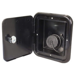 Thetford|B&B Molders RV Replacement Parts and Accessories Camper Gravity Water Inlet Fill for 1 1/4 inch or 1 3/8 inch Connections Hatch Black PN 9425