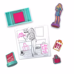 Barbie Boutique Stamp Set - Creative Stamps for Kids to Explore Imagination and Design  Kid-Friendly Stamp Kit for Arts and Crafts Fun  Featuring Fash