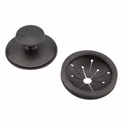 Waste King Black Disposer EZ Mount Garbage Disposal Stopper and Splash Guard for Sink Drain 1025