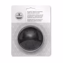 Waste King Black Disposer EZ Mount Garbage Disposal Stopper and Splash Guard for Sink Drain 1025