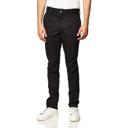 Dickies Men's Slim Skinny Fit Twill Work Pant  Black  32W x 30L US