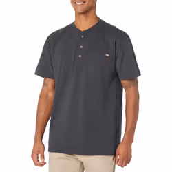 Dickies Men's Big-Tall Heavyweight Henley  Charcoal  3X-Large/Tall