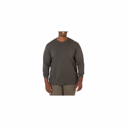 Dickies mens Big-tall Long-sleeve Heavyweight henley shirts White 3X