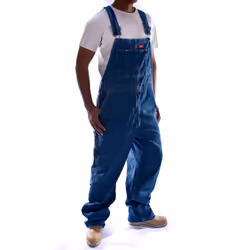 Dickies Men's Denim Bib Overall Stone Washed Indigo Blue 38 x 34