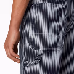 Dickies mens Hickory Striped Bib overalls and coveralls workwear apparel  Hickory Stripe  34W x 32L US