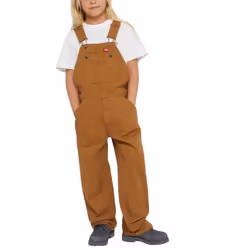 Dickies Big Boys' Duck Bib Overall  Brown Duck  Large (14/16)
