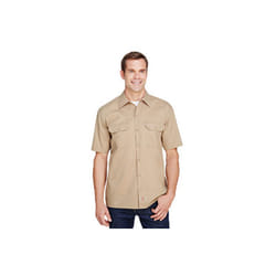 Mens FLEX Short-Sleeve Twill Work Shirt - BLAcK - S(D0102HI3TQ7)