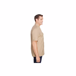 Mens FLEX Short-Sleeve Twill Work Shirt - BLAcK - S(D0102HI3TQ7)