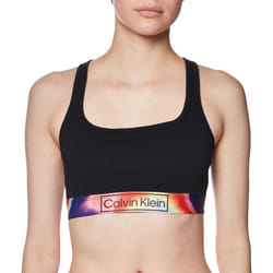Calvin Klein Women's Reimagined Heritage Pride Unlined Bralette  Black