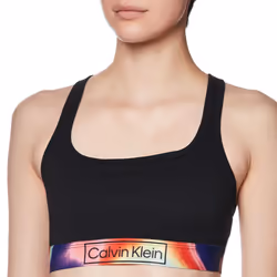 Calvin Klein Women's Reimagined Heritage Pride Unlined Bralette  Black
