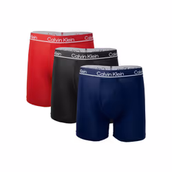 Calvin Klein Men`s Microfiber Stretch Boxer Briefs 3 Pack (X-Large  Bl