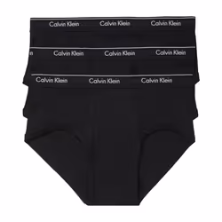 Calvin Klein Men's Cotton Classics 3-Pack Brief  3 Black  X-Large