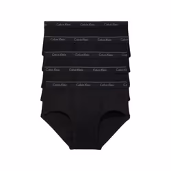 Calvin Klein Men's Cotton Classics 5-Pack Brief  5 Black  Large