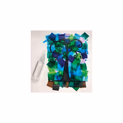 Spectra Deluxe Bleeding Art Tissue Squares  25 Assorted Colors  1-1/2"