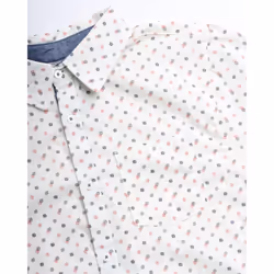 Ben Sherman Boys' Button-Down Shirts - Long Sleeve Cotton Collared Dress Shirt (2 Pack)  Size 18  Navy Shapes/White Polka