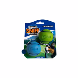 Sniff Ball Dog Toy, Durable High Bounce Bacon and Peanut Butter Scented Rubber Dog Ball Fetch Toy, Medium, 2 Pack