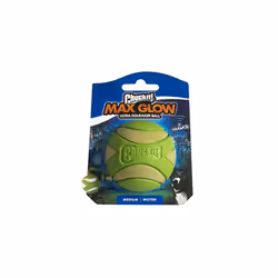 Max Glow Ultra Squeaker Ball Dog Toy, Durable High Bounce Floating Rubber Squeaky Dog Ball, Rechargeable Glow In The Dark Lau ...