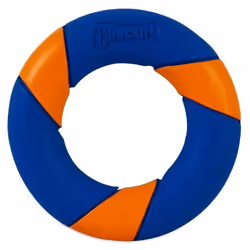 Chuckit! Ultra Squeaker Dog Rubber Ring Erratic Bounce, Zig-Zags & Hops With Squeak Interactive Fetch Play