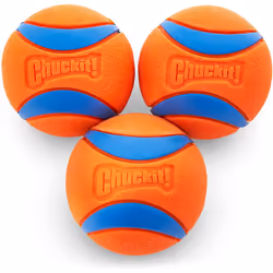 Chuckit Ultra Ball, Durable High Bounce Rubber Dog Ball, Launcher Compatible, 3 Pack, Medium