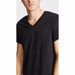 Calvin Klein Men's Cotton Classics Multipack V Neck T-Shirts  Black  X