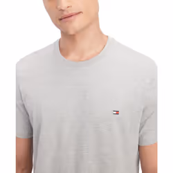 Tommy Hilfiger mens Flag Crew Neck Tee Pajama Top  Grey Heather  Mediu