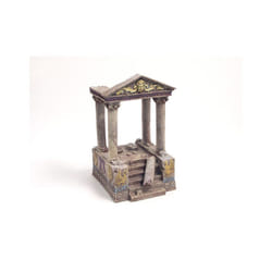 Blue Ribbon Ornament Temple Ruins & Steps 11 X13 X20cm