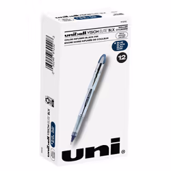 uni-ball Vision Elite BLX Infusion Rollerball Pens Bold Point 0.8mm Blue/Black 12 Pack