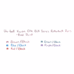 uni-ball Vision Elite BLX Rollerball Ink Pens Refills Bold Point  0.8mm  Blue/Black  2 Pack