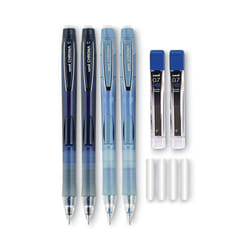 Uni-ball uniball Chroma Mechanical Pencil Woth Leasd and Eraser Refills  0.7 Mm  Hb (#2)  Black Lead  Assorted Barrel Colors  4/Set
