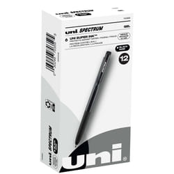 uni-ball Spectrum Retractable Gel Pen 12 Pack in Black with 0.7mm Medium Point Pen Tips  Uni-Super Ink is Smooth  Vibrant  and Protects Agai