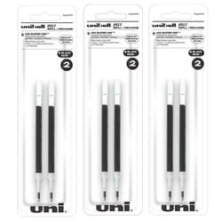 Uniball Signo 207 Gel Pen Refills  0.7mm Medium Point  Black Ink  6 Refills