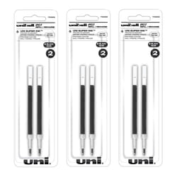 Uniball Signo 207 Gel Pen Refills  0.5mm Micro Point  Black Ink  6 Refills
