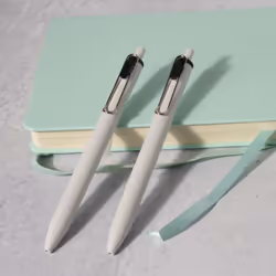 Uniball One Retractable Gel Pens  0.5mm Micro Point  Light Pink Ink  6 Count