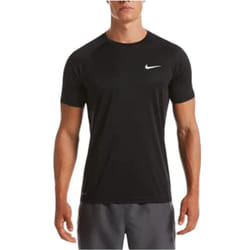Nike Men's Dri-FIT UPF 40+ Hydroguard Swim Tee (Medium  Black)