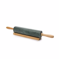 Fox Run Marble Rolling Pin and Base Green 25 x 18 x 3 inches