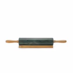 Fox Run Marble Rolling Pin and Base  Green 25 x 18 x 3 inches