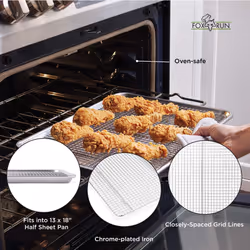 Fox Run Stainless Steel Cooling Rack  12 x 17 x 1 inches  Metallic
