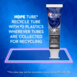 Crest 3D White  Charcoal Whitening Toothpaste  3.8 Oz (Pack of 3)