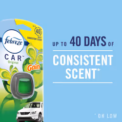 Febreze Car Vent Clip Air Freshener  Odor Eliminator for Up to 30 Days Freshness  2 Clips (Old Spice)