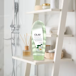 Olay Moisture Ribbons Body Wash with Shea and Notes of Jasmine Petals  532 mL  White and Green  Pack of 1