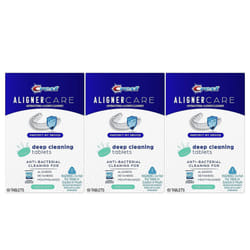 Crest Aligner Care Deep Cleaning Anti-Bacterial Tablets for Aligners  Retainers  Mouthguards  60-Count  Pack of 3