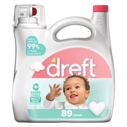 Dreft Stage 2: Active Baby Liquid Laundry Detergent  89 Loads  128 Fl Oz  Helps Remove 99% Of Baby Food Stains